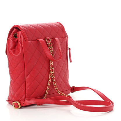 Chanel Caviar Quilted Filigree Backpack Red 2 of 7