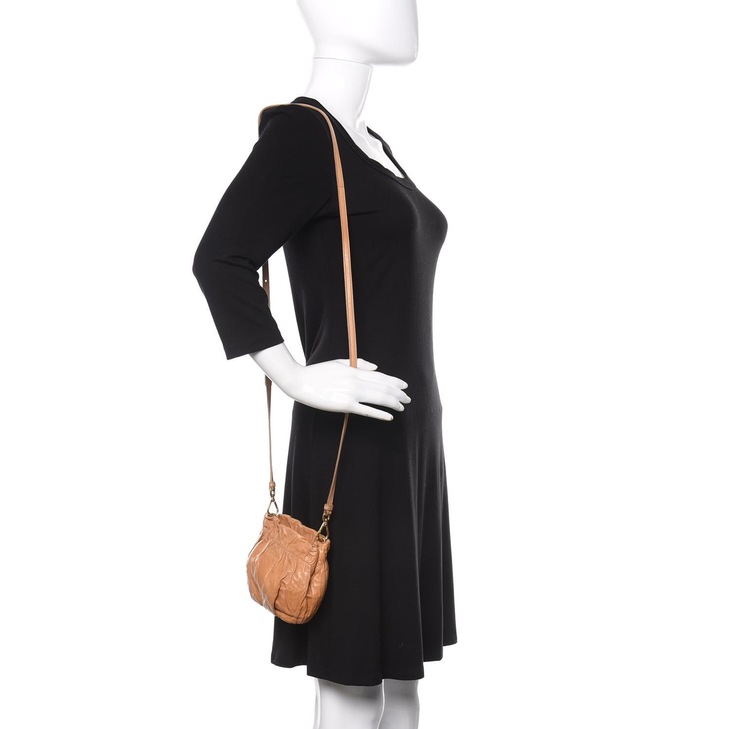 Nappa Gaufre Crossbody Cuoio