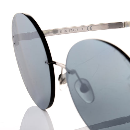 Chanel Metal Rimless Round Sunglasses 4216 Silver 6 of 9