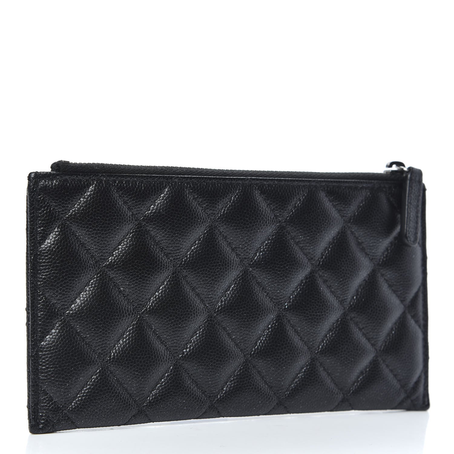 Chanel Iridescent Caviar Quilted Classic Zip Pouch Black 3 of 10