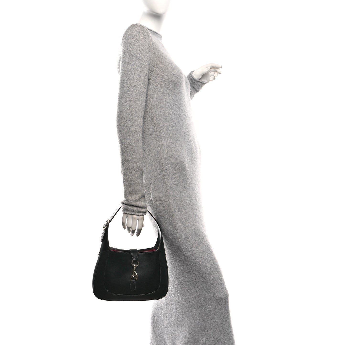 Boarded Dyana Lux Calfskin Medium Jackie 1961 Hobo Black