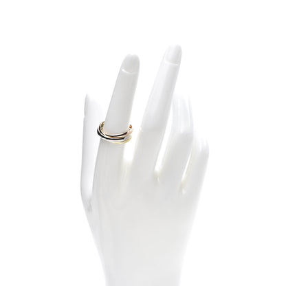 Cartier 18K Pink Yellow White Gold Small Trinity Ring 56 7.75 2 of 5