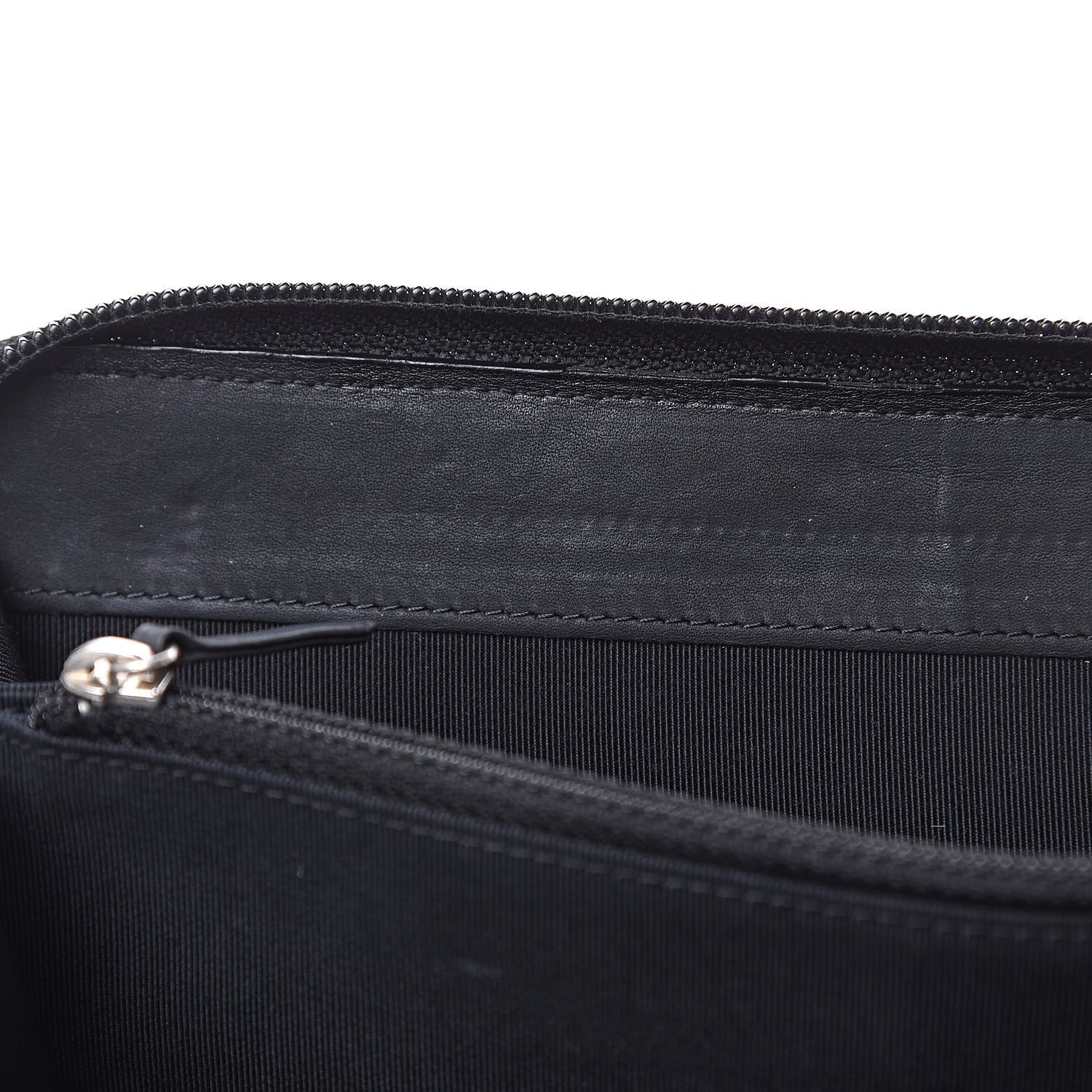 Chanel Calfskin Quilted Large Zip Around Organizer Wallet Black 13 of 14