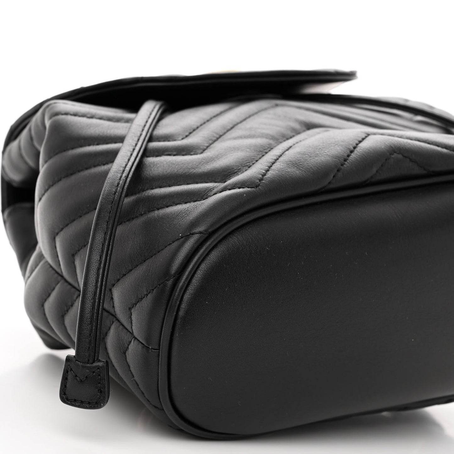 Calfskin Matelasse GG Marmont Flap Backpack Black
