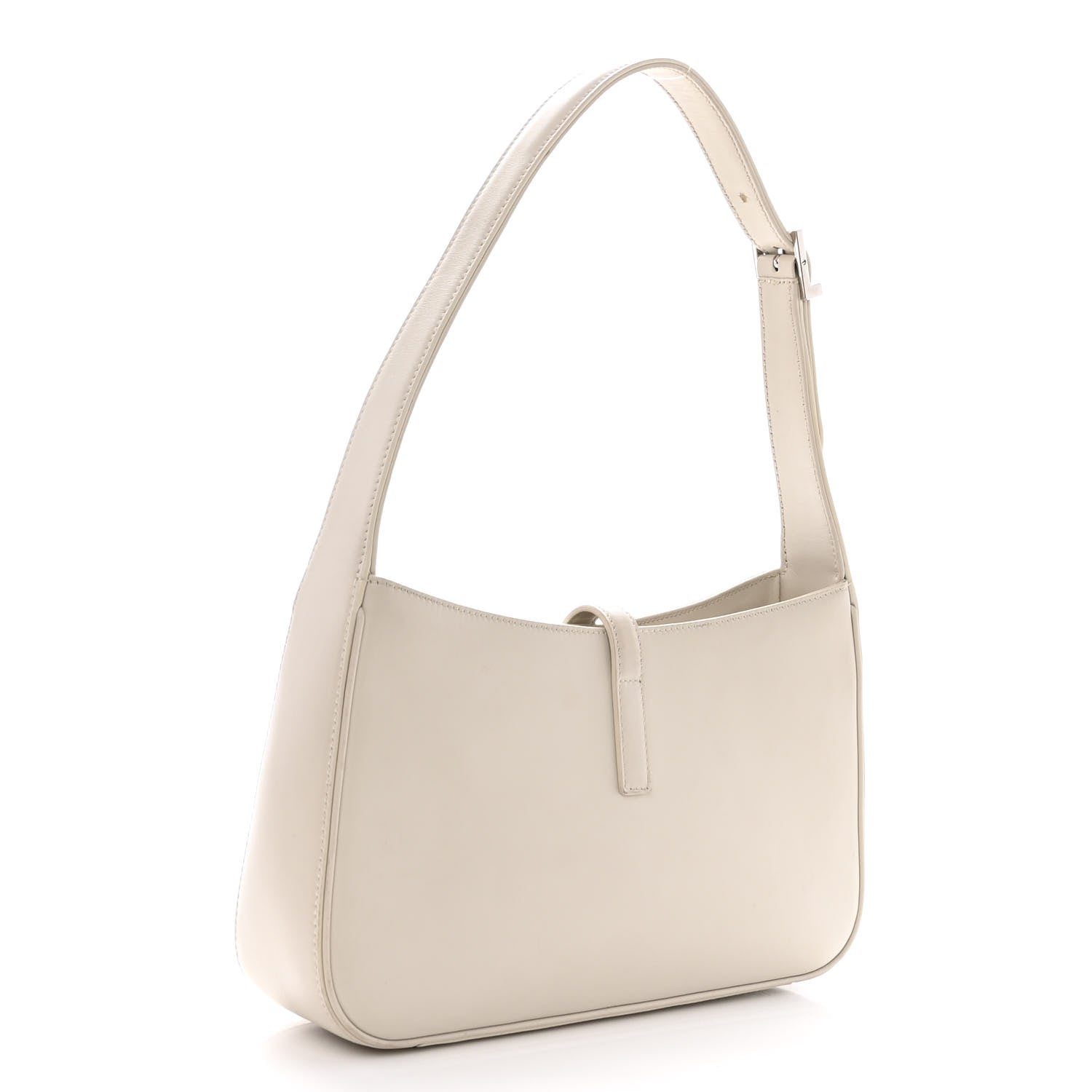 Saint Laurent Smooth Calfskin Le 5 A 7 Hobo Blanc Vintage 3 of 9