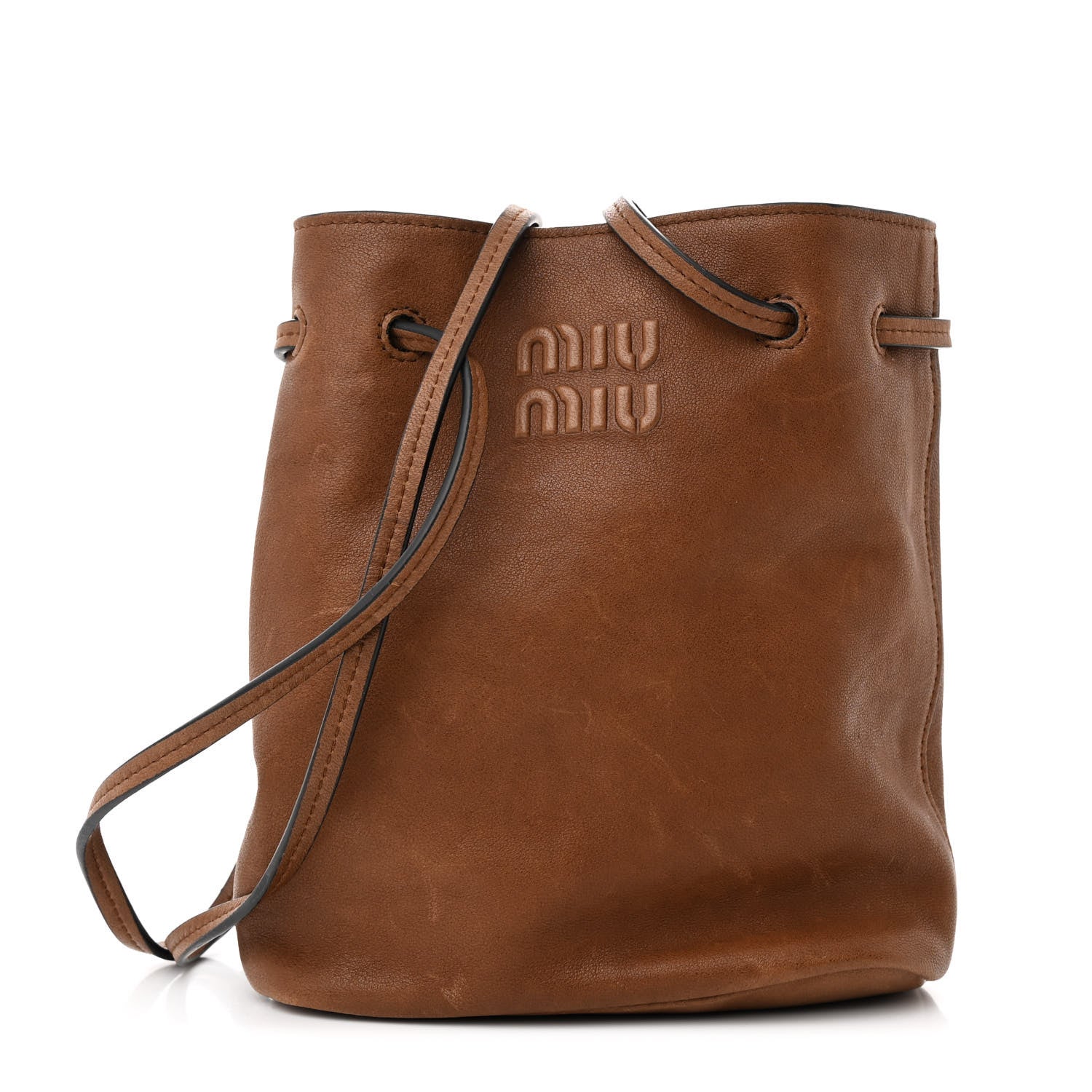 Miu Miu Nappa Mini Bag Oak 1 of 10