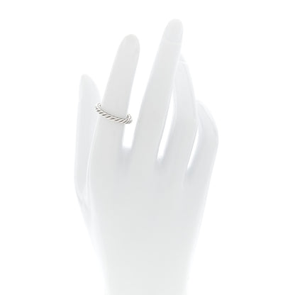 David Yurman Sterling Silver Cable Classics Band Ring 52 6 2 of 4