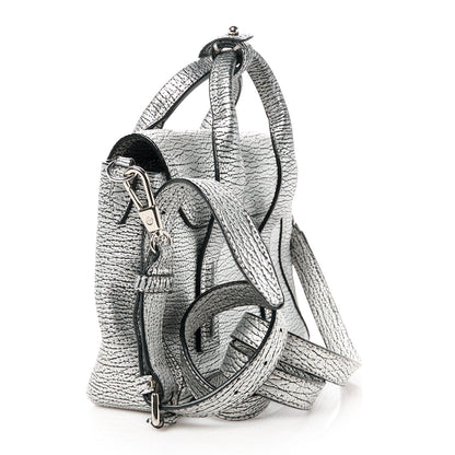 3.1 Phillip Lim Metallic Textured Calfskin Mini Pashli Satchel Black Silver 3 of 10