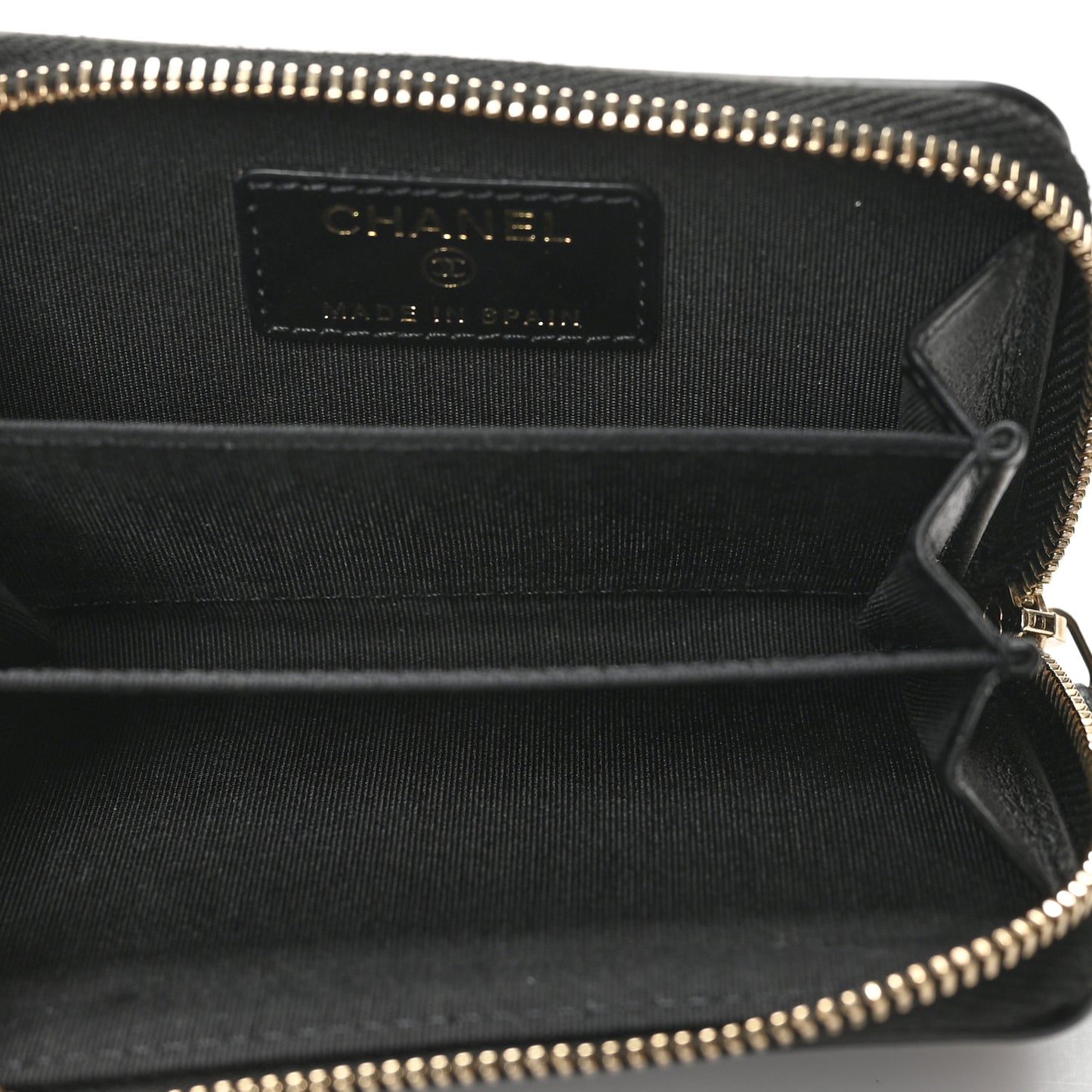 Caviar Quilted Filigree Coin Purse Navy Black