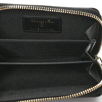 Chanel Caviar Quilted Filigree Coin Purse Navy Black 5 of 7