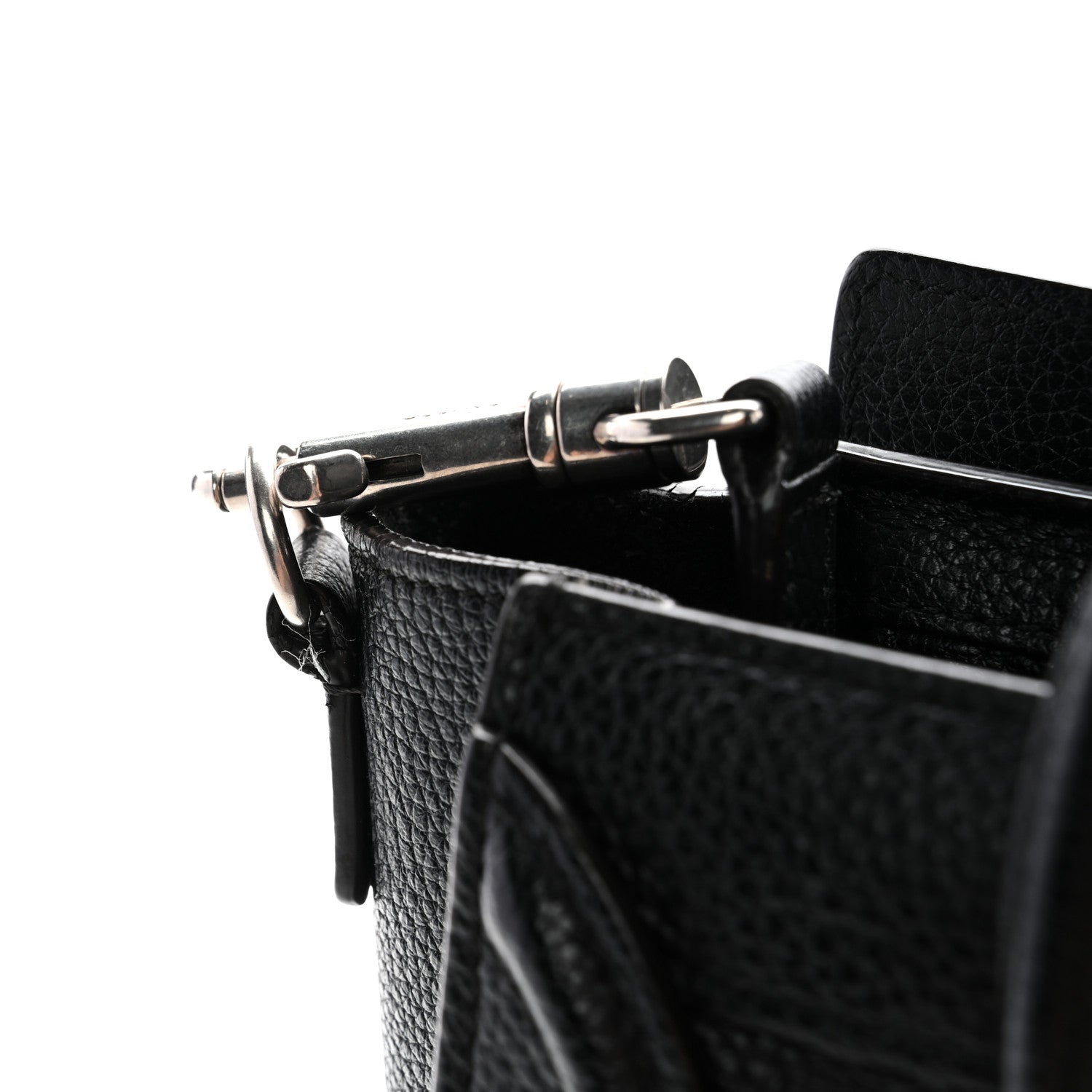Celine Drummed Calfskin Nano Luggage Black 10 of 13