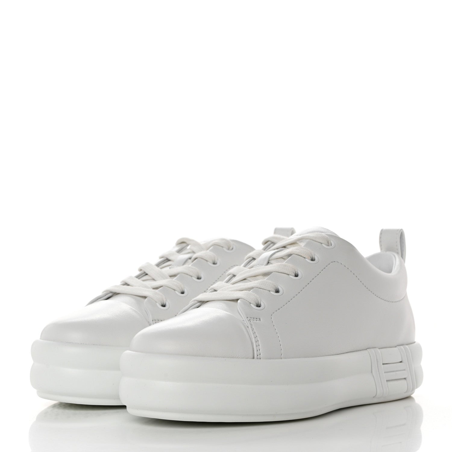 Hermes Calfskin Happy Sneakers 36 White 3 of 8