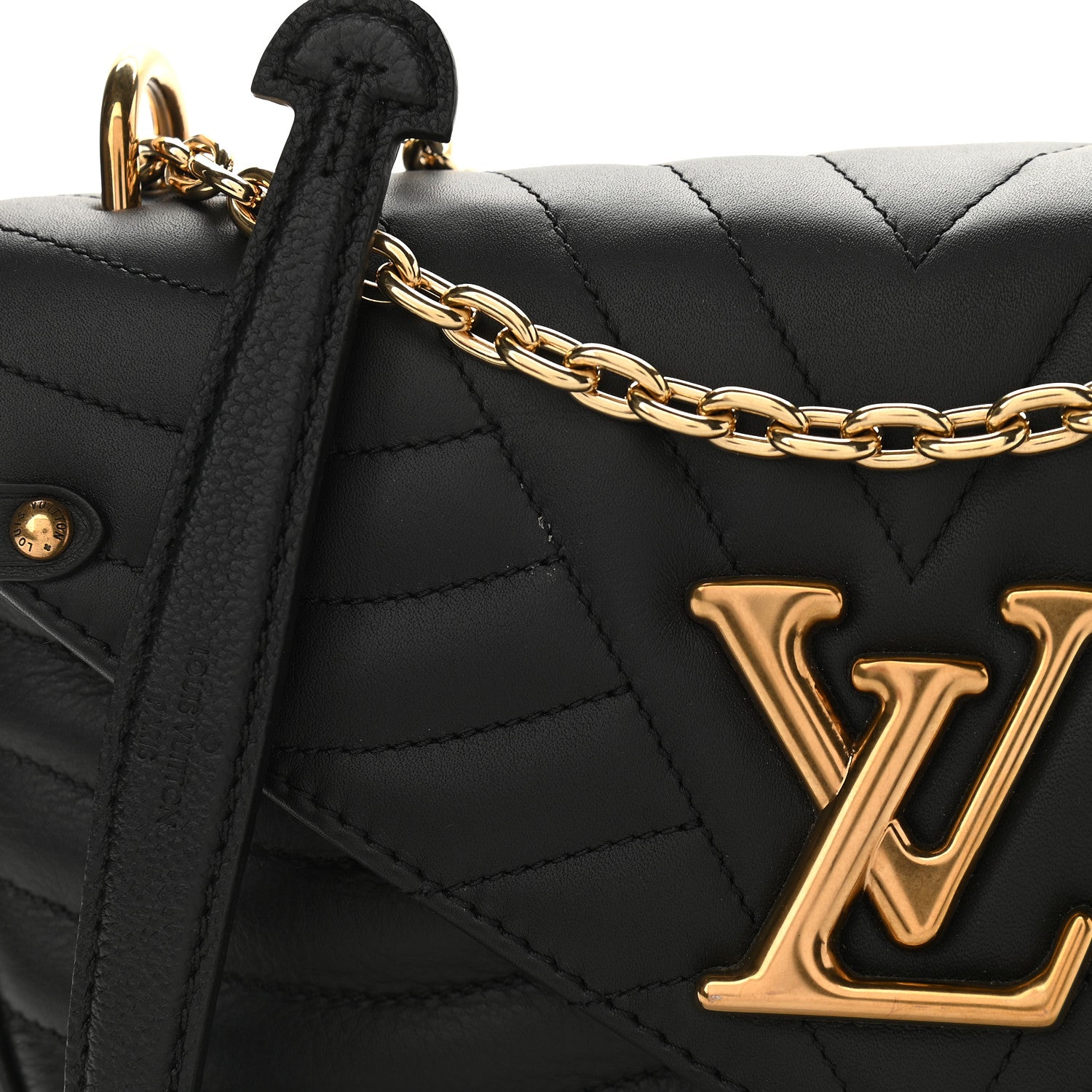 Louis Vuitton Calfskin New Wave Chain MM Black 8 of 8