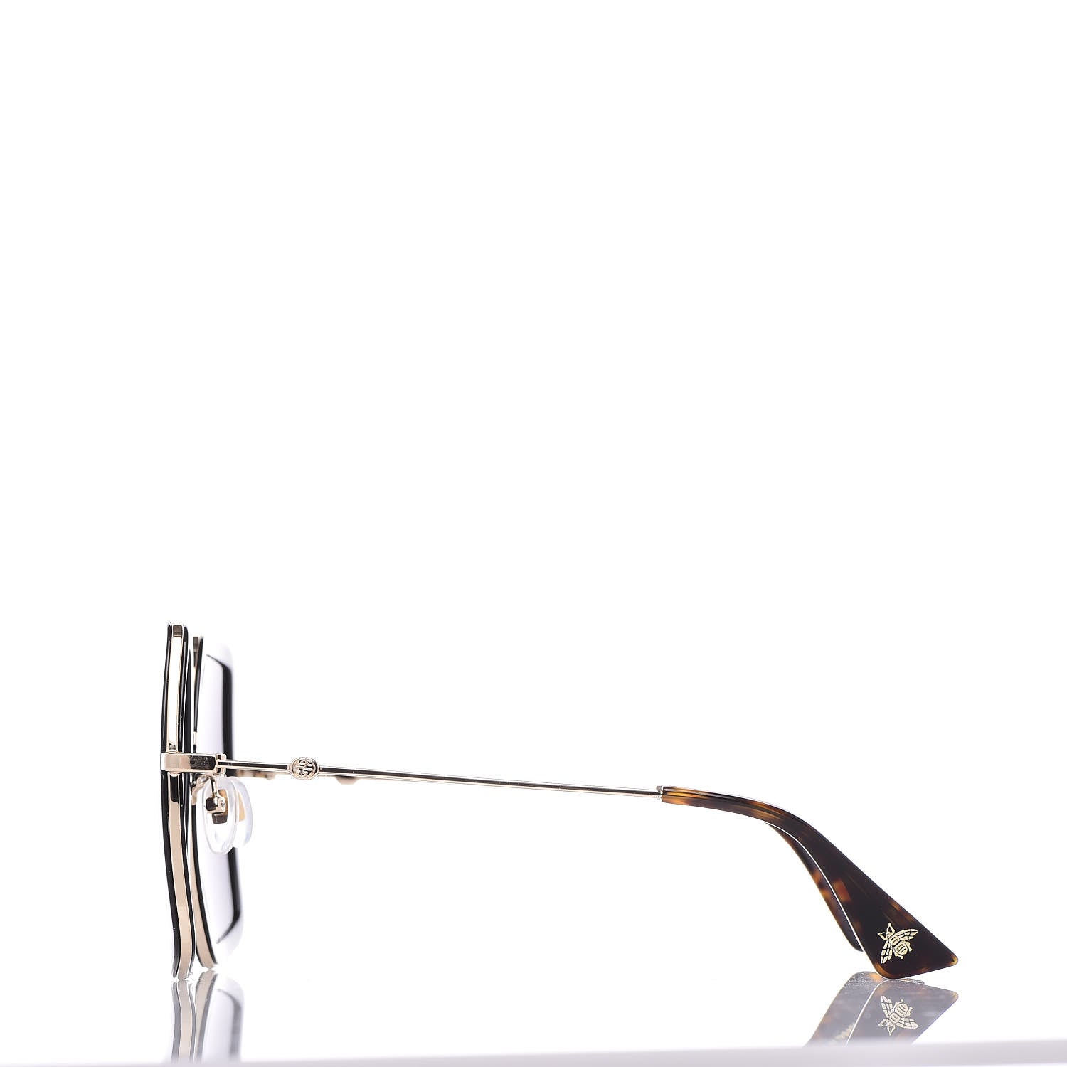 Gucci Acetate Oversize Square Frame GG0106S Sunglasses Black 3 of 7