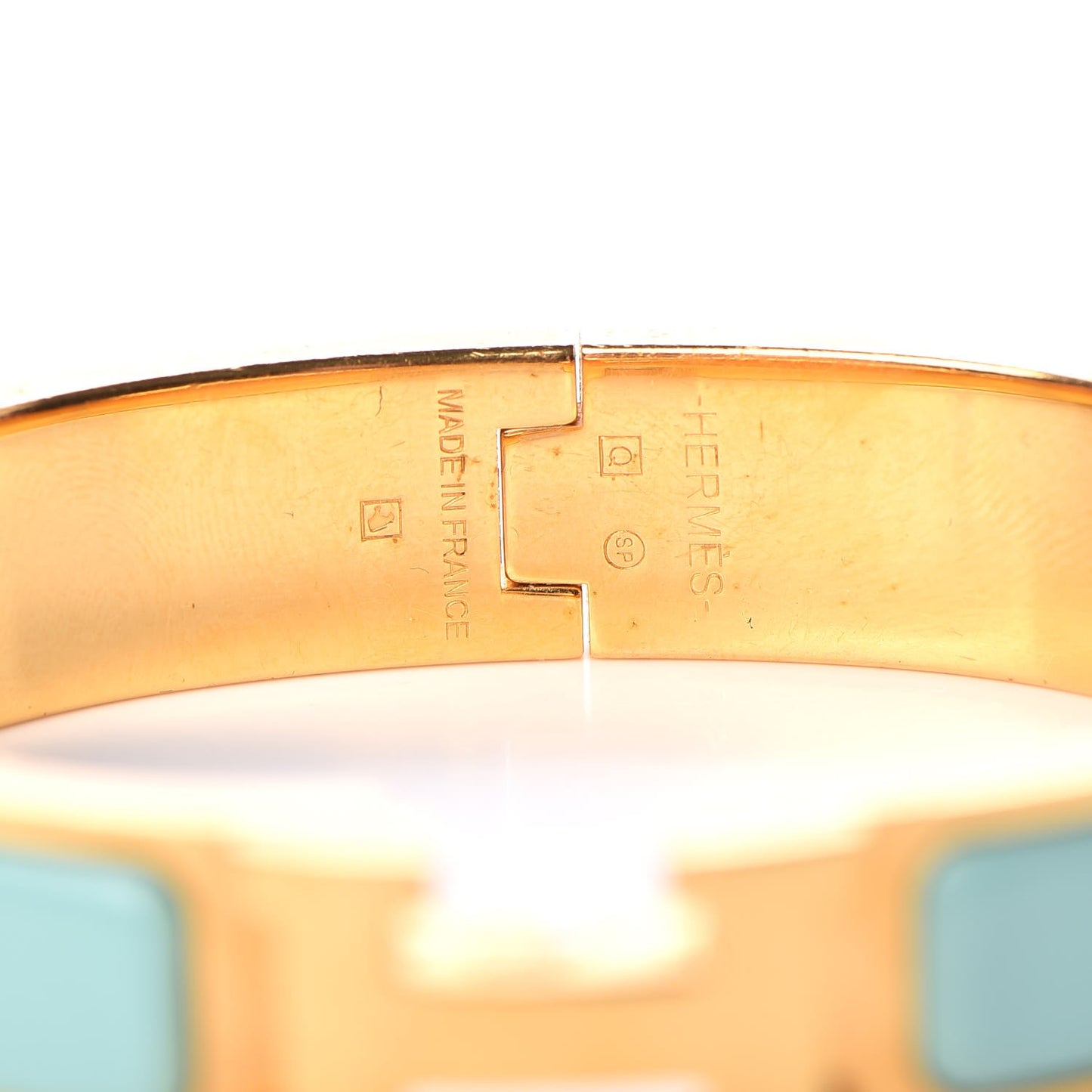 Enamel Narrow Clic Clac H Bracelet PM Lagon