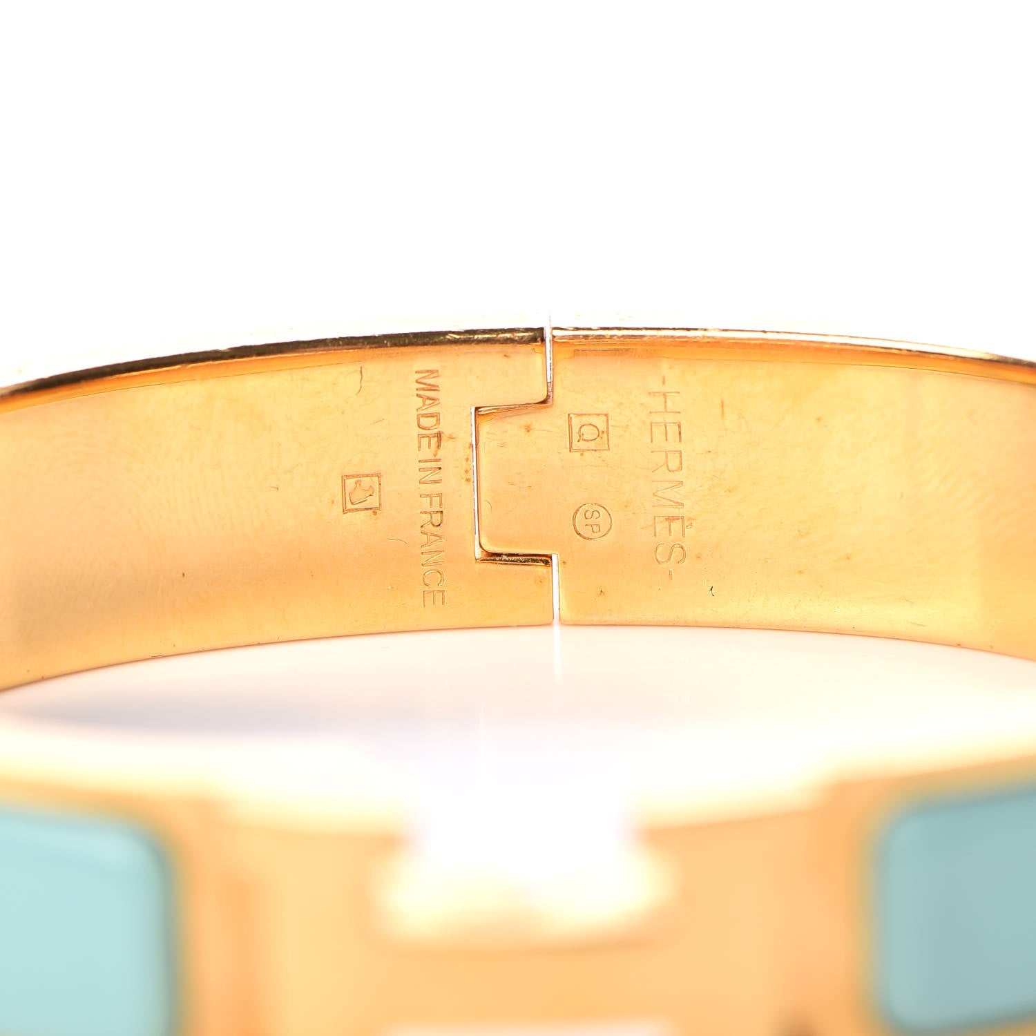 Hermes Enamel Narrow Clic Clac H Bracelet PM Lagon 4 of 5