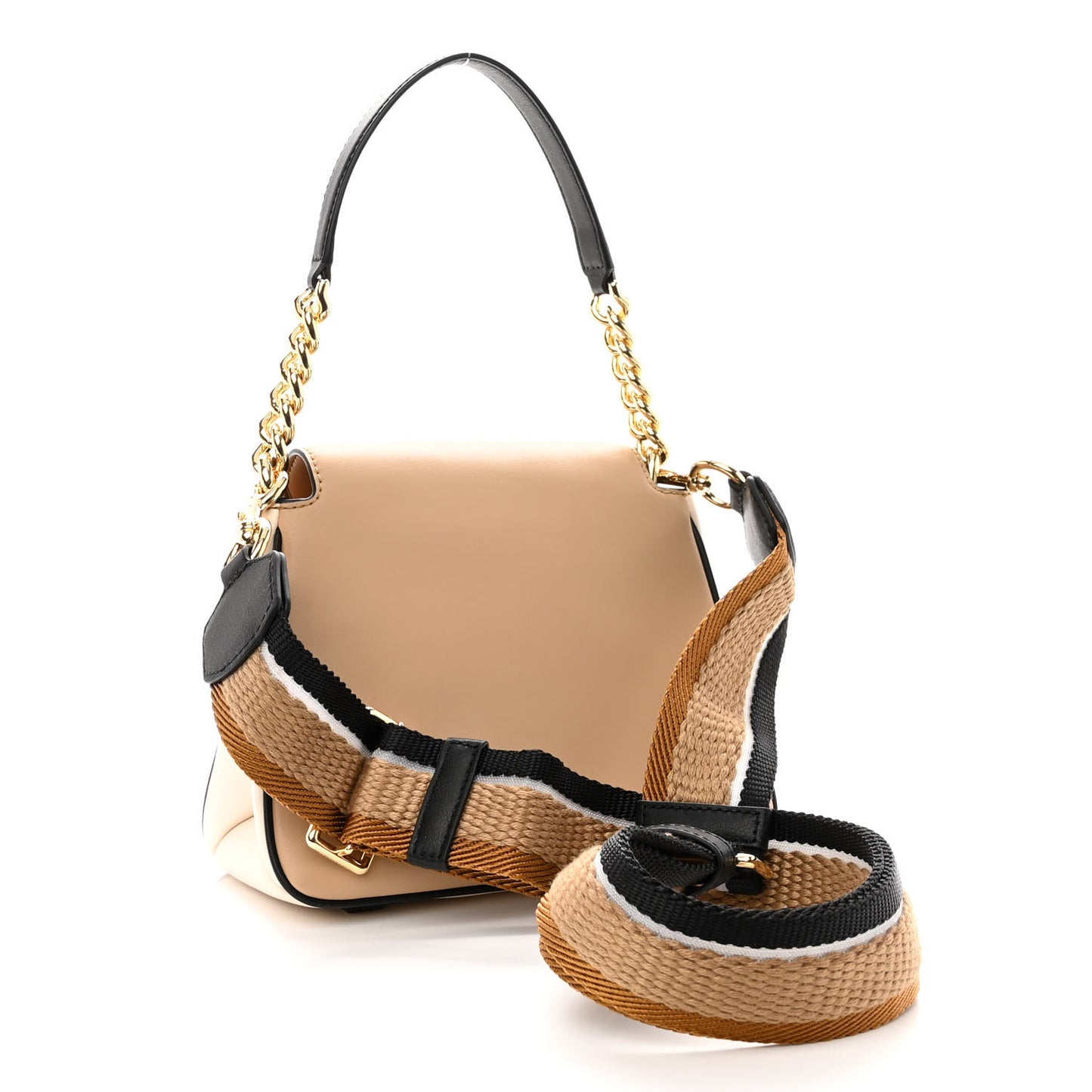 Calfskin Colorblock J Marc Chain Mini Satchel Cathay Spice Multicolor