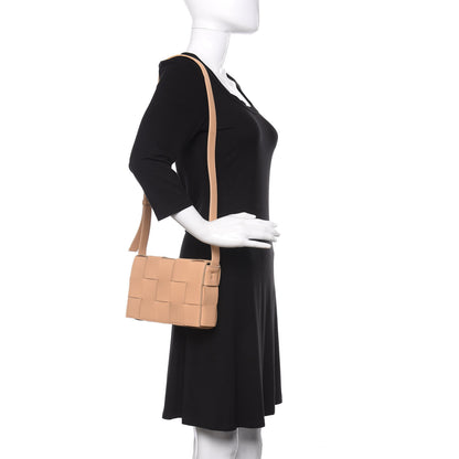 Bottega Veneta Lambskin Maxi Intrecciato Cassette Crossbody Bag Nude 2 of 9