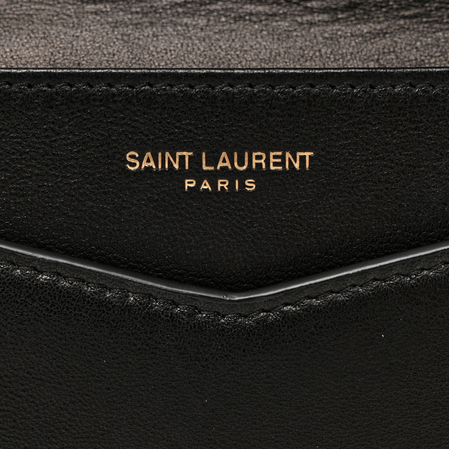 Saint Laurent Lambskin Quilted Double Flap Chain Pouch Black 6 of 7