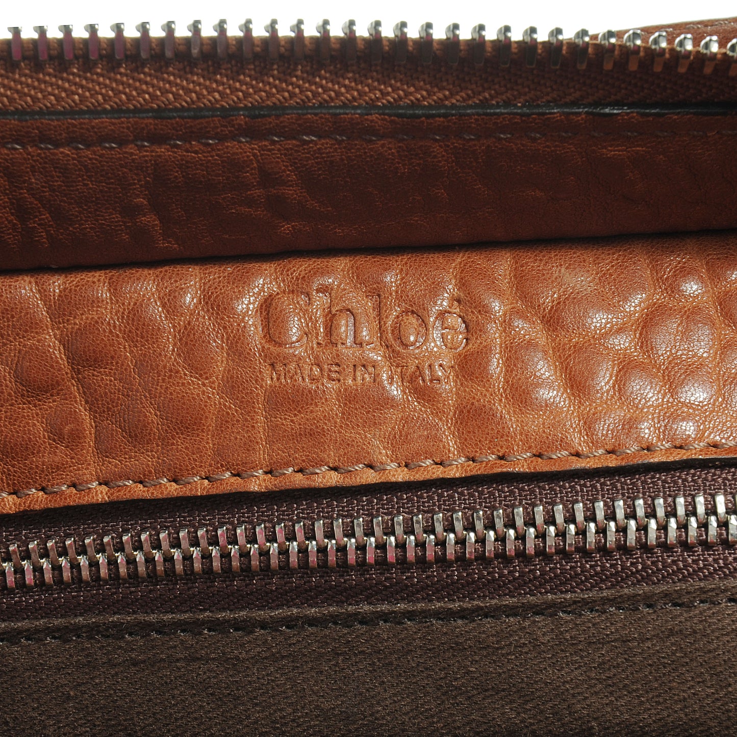 Leather Elvire Tote Cognac