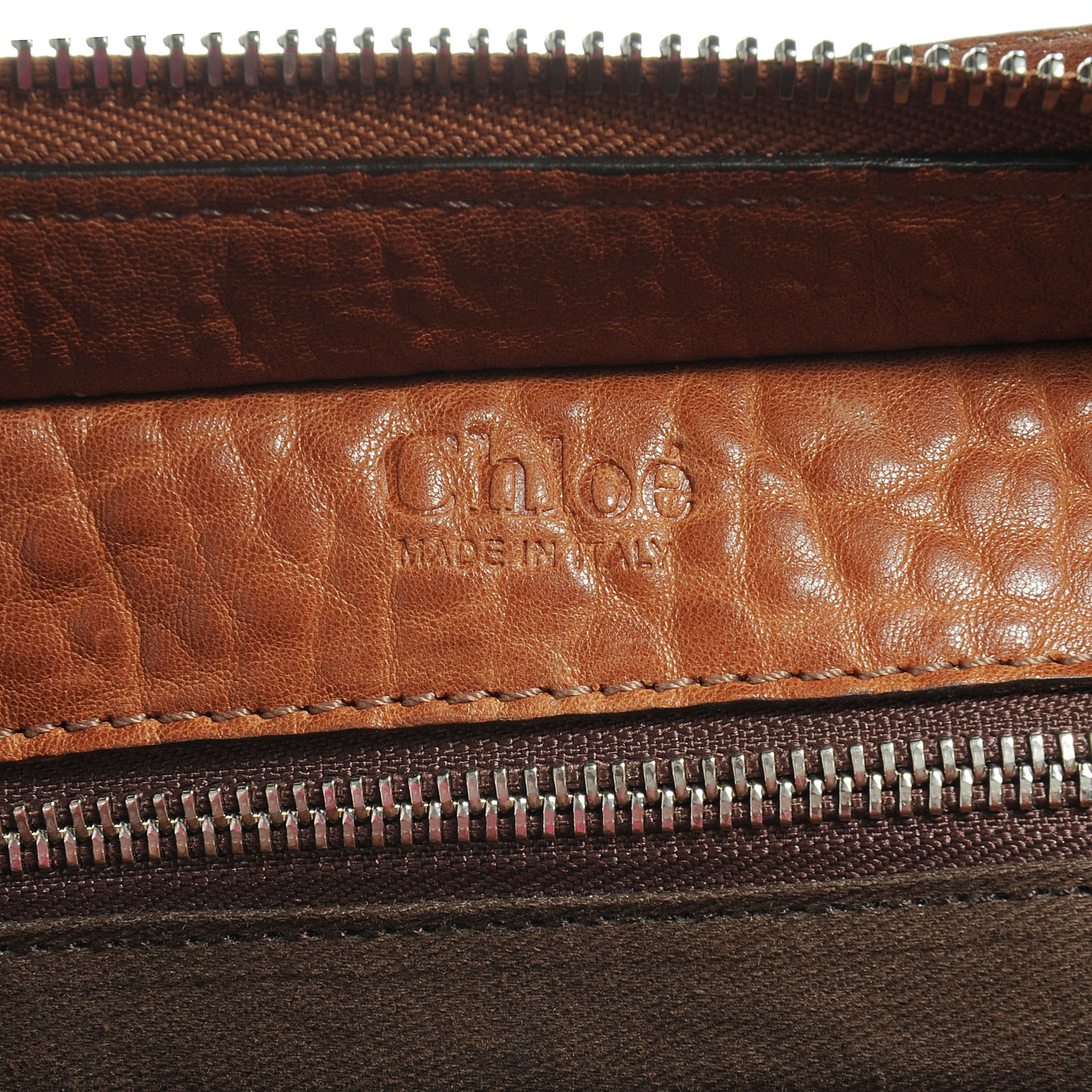 Chloe Leather Elvire Tote Cognac 8 of 8