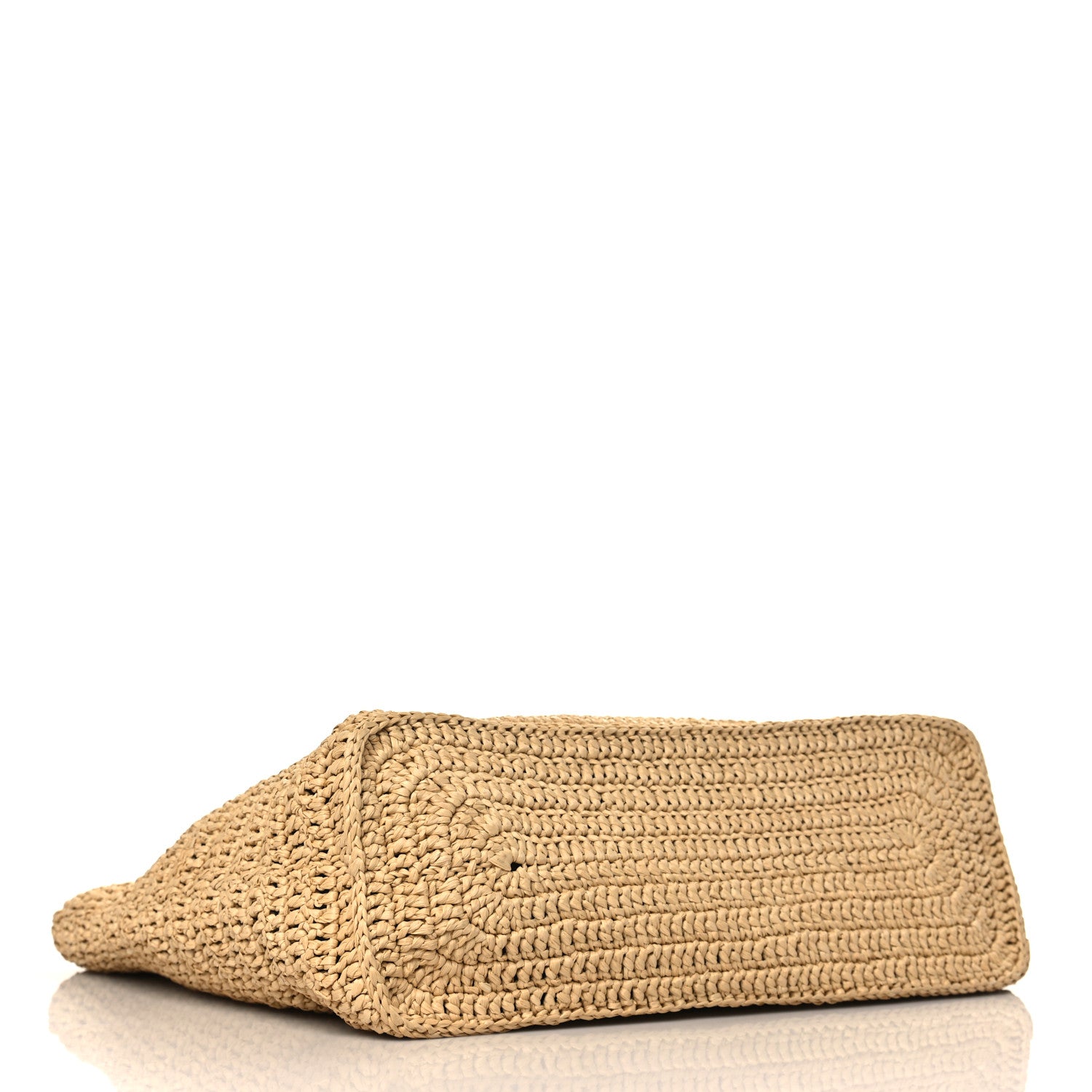 Saint Laurent Raffia Rive Gauche Tote Natural 4 of 9