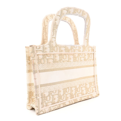 Christian Dior Oblique Mini Book Tote Gold Multicolor 3 of 17