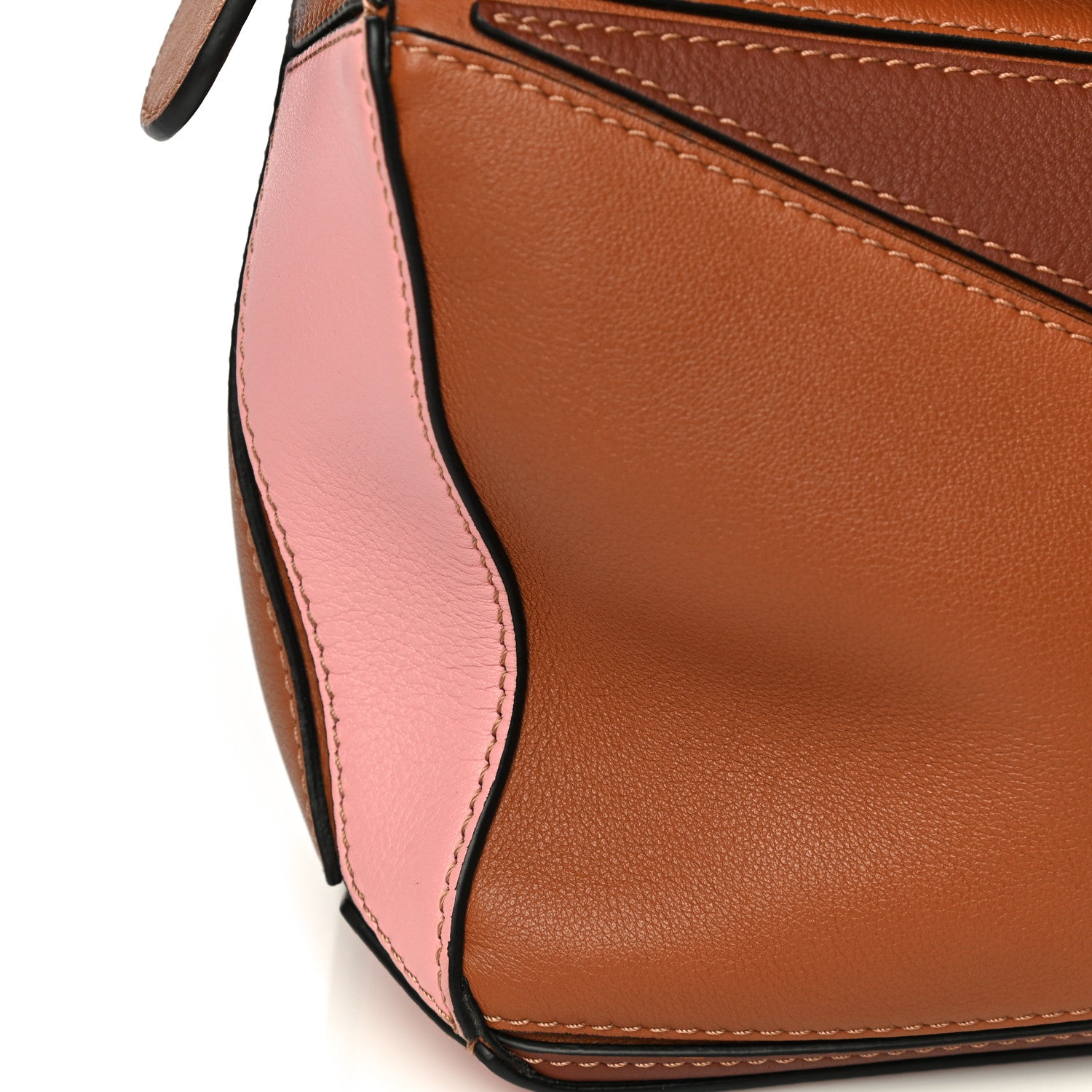 Loewe Calfskin Small Puzzle Bag Tan Medium Pink 13 of 25