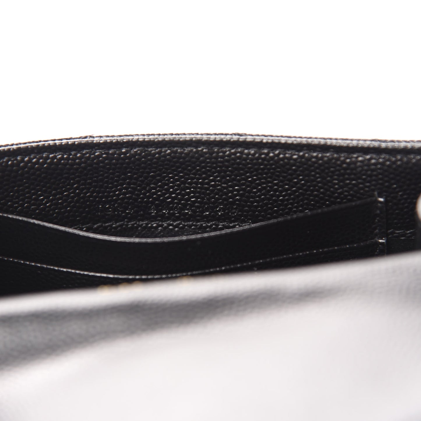 Grain De Poudre Matelasse Chevron Small Monogram Envelope Wallet Black