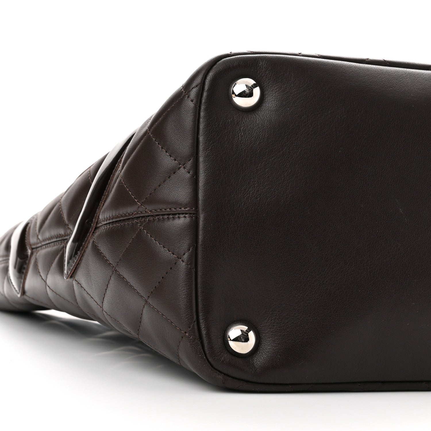 Chanel Calfskin Quilted Large Cambon Tote Brown 8 of 10