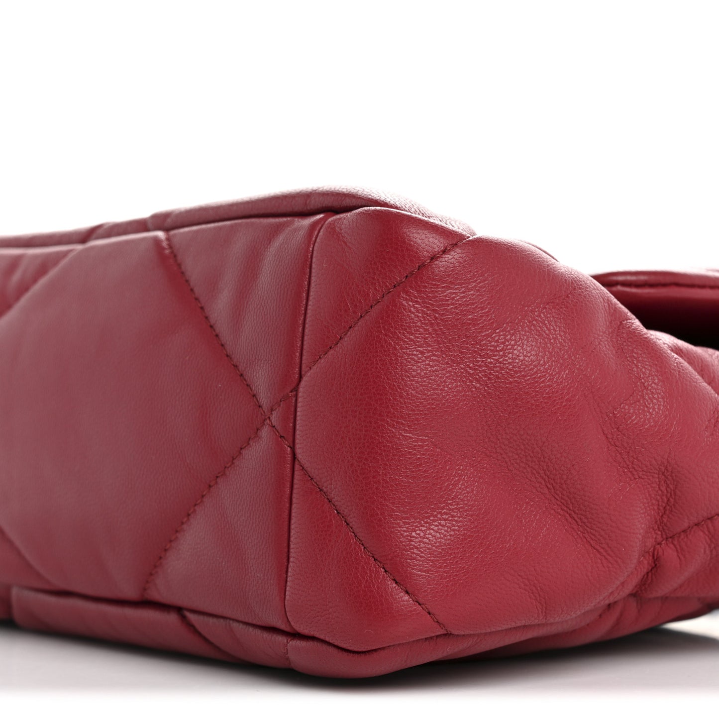 Goatskin Quilted Large Chanel 19 Flap Dark Pink