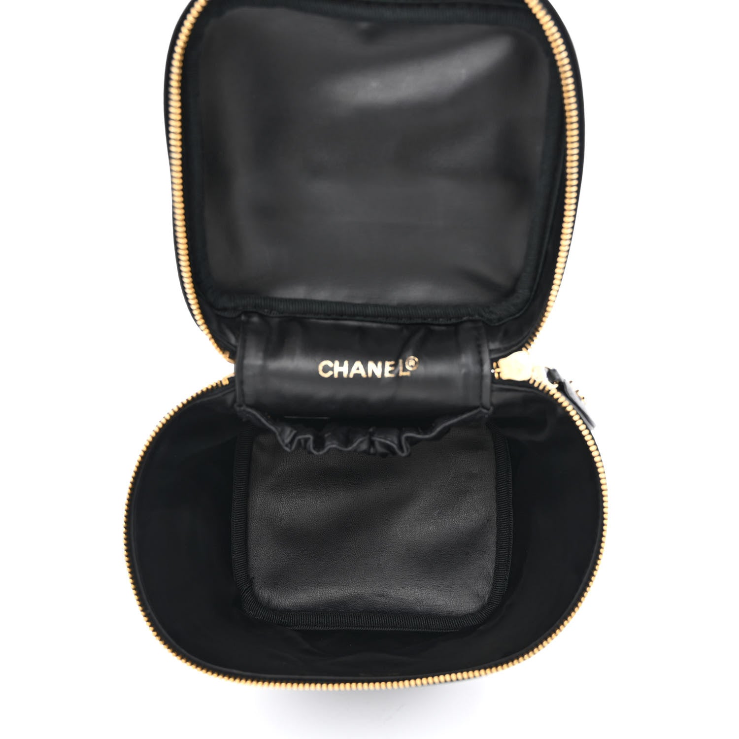 Chanel Lambskin Vanity Cosmetic Case Black 5 of 12