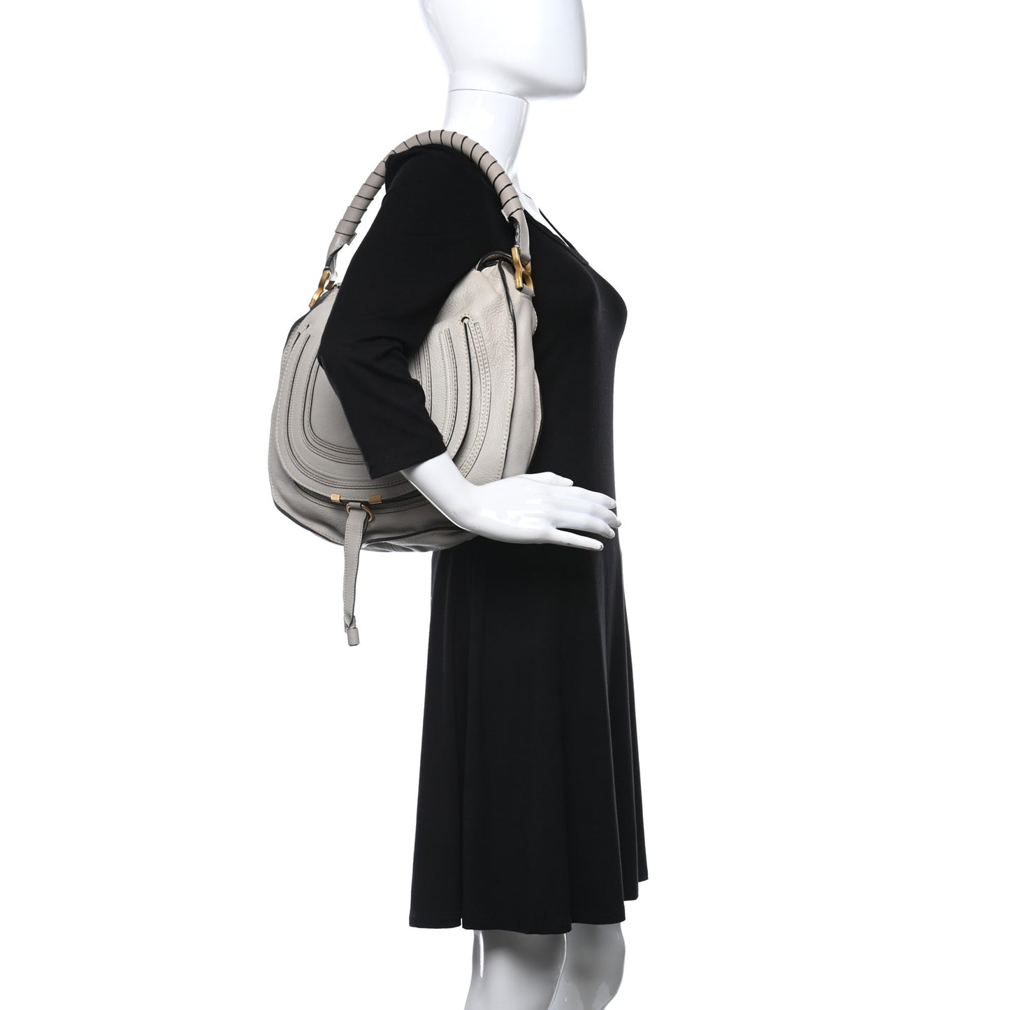Calfskin Medium Marcie Hobo Dove
