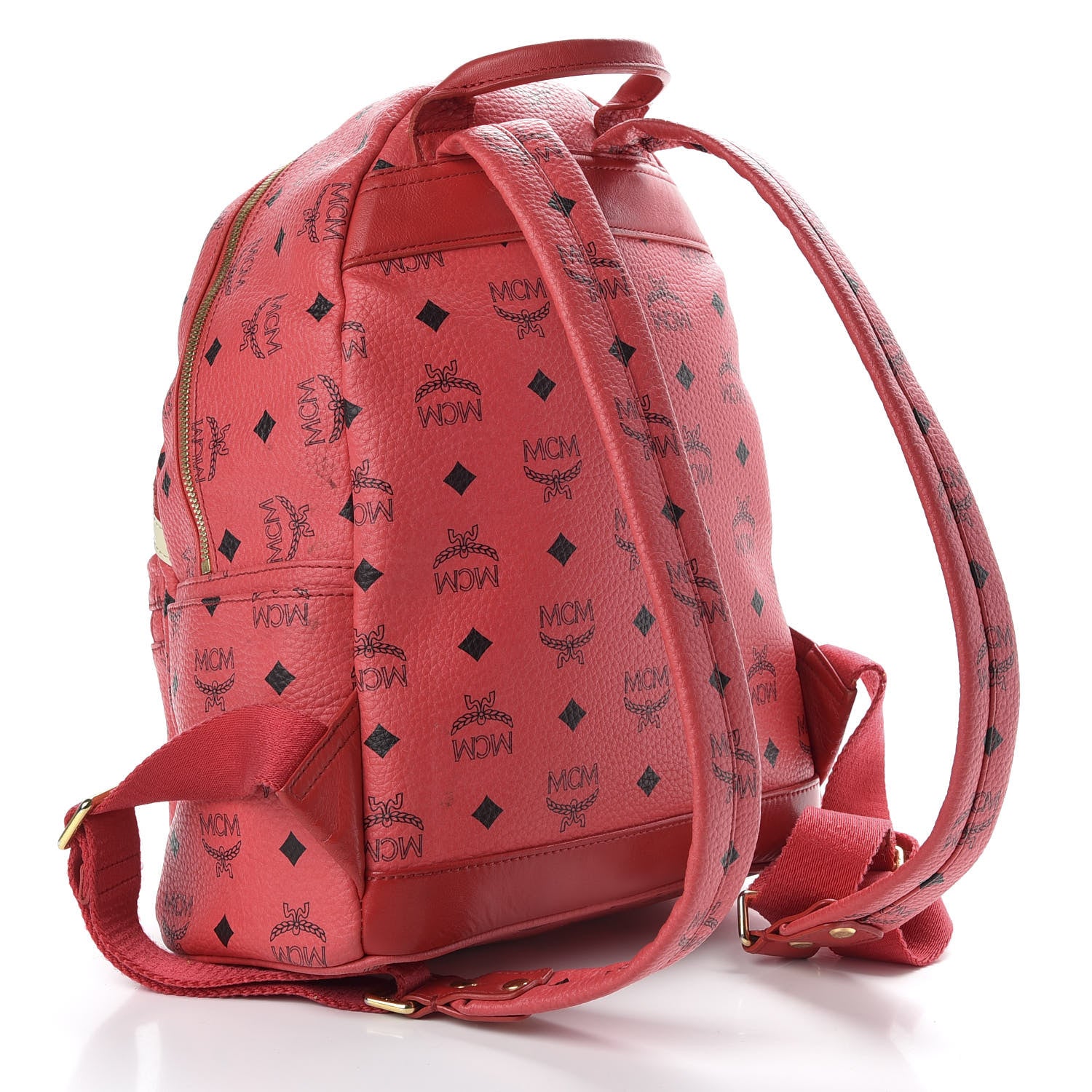 MCM Visetos Studded Small Stark London Olympic Backpack Corail 2 of 8