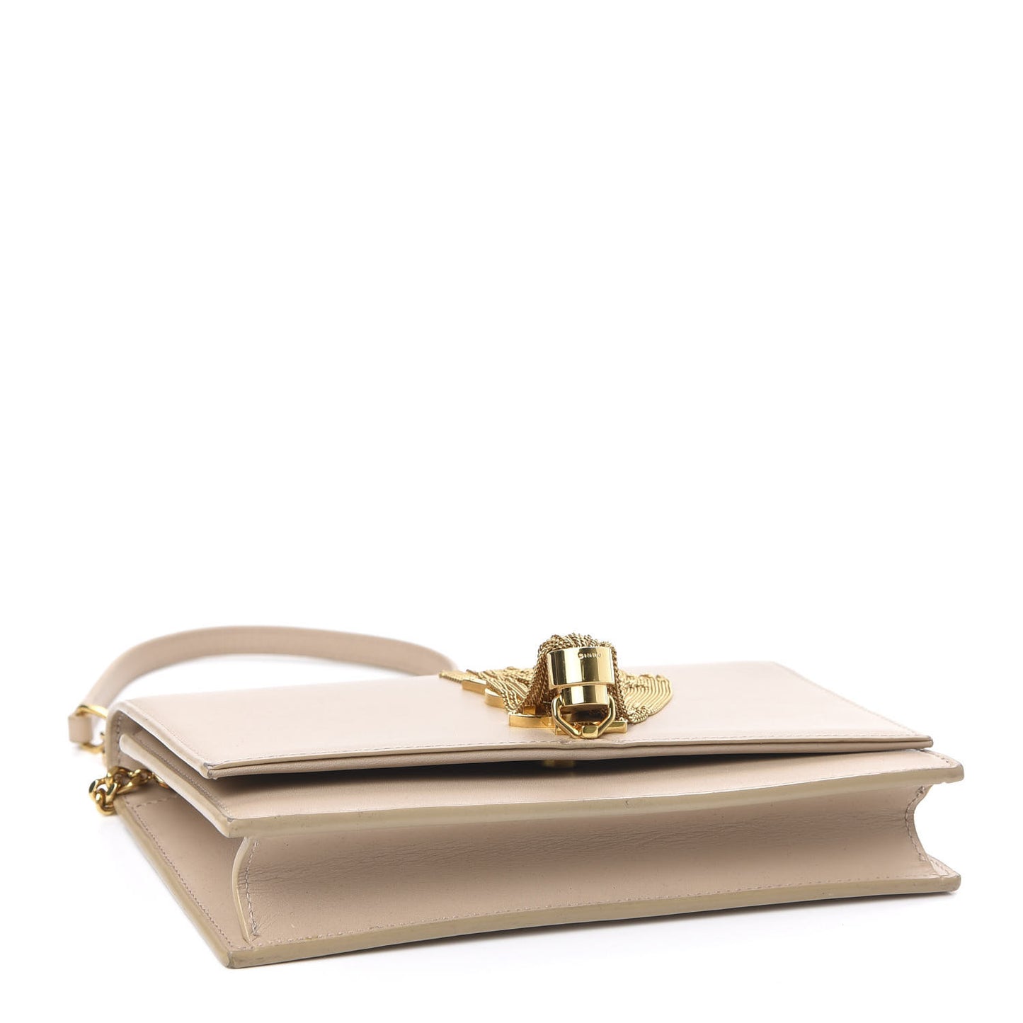 Smooth Calfskin Classic Monogram Kate Tassel Chain Wallet Nude Powder