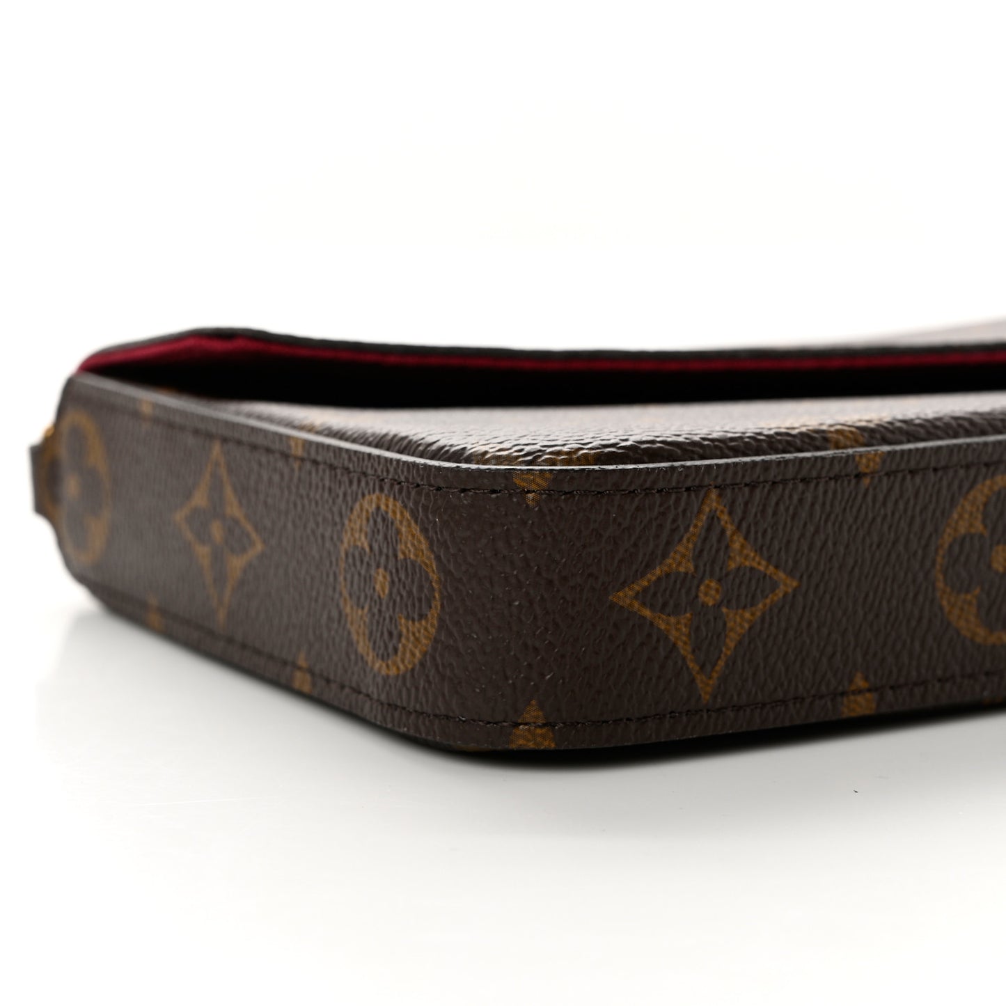 Monogram Pochette Felicie Chain Wallet Fuchsia