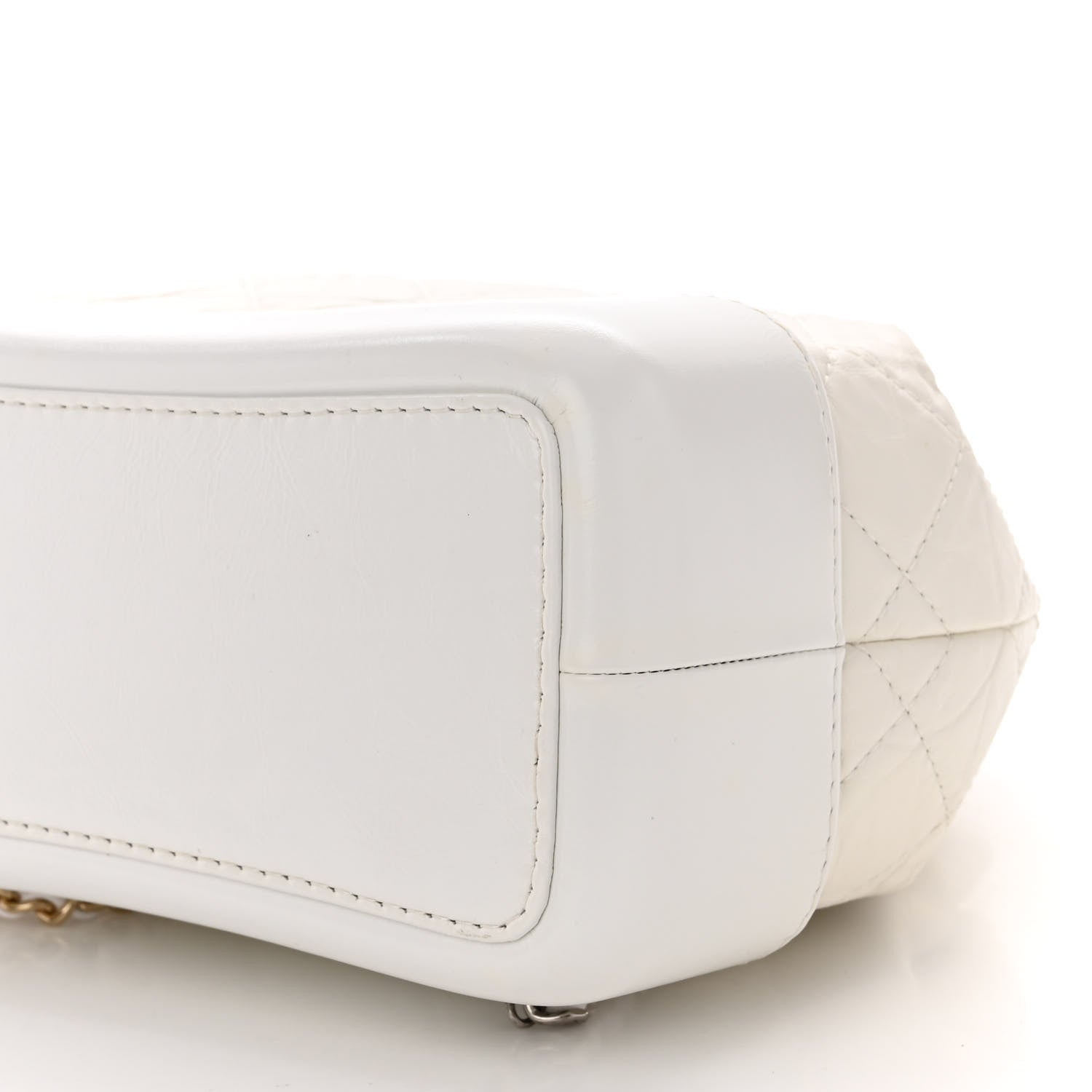 Chanel Aged Calfskin Quilted Small Gabrielle Backpack White 9 of 9