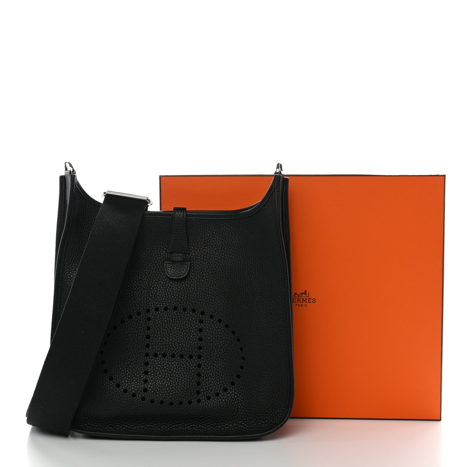 Hermes Taurillon Clemence Evelyne TPM Black 11 of 11