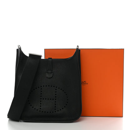 Hermes Taurillon Clemence Evelyne TPM Black 11 of 11