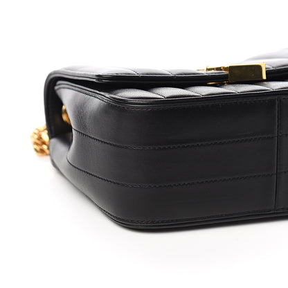 Saint Laurent Lambskin Matelasse Monogram Medium Vicky Chain Bag Black 8 of 10