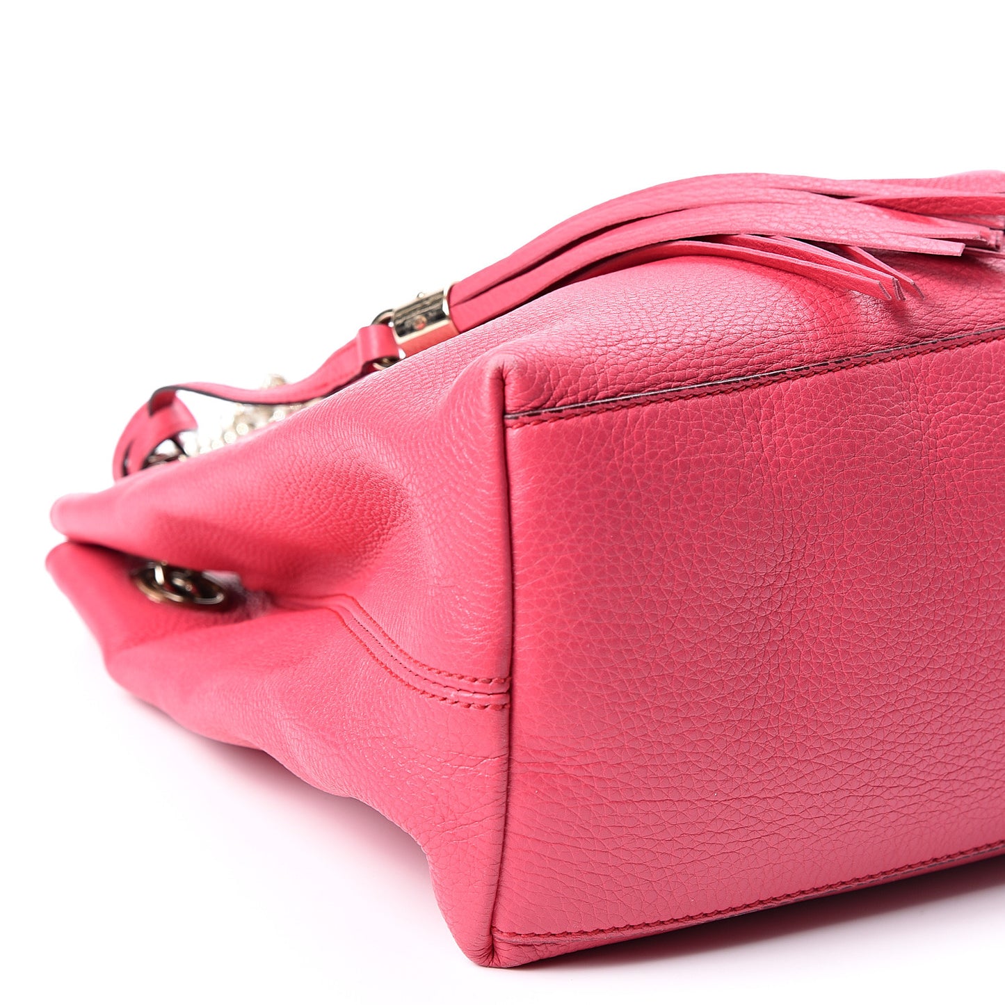 Pebbled Calfskin Medium Soho Chain Shoulder Bag Pink