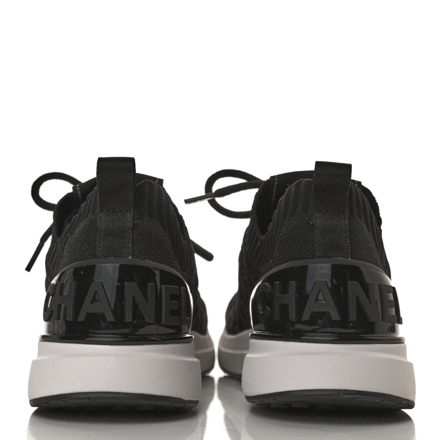 Chanel Fabric Logo Sneakers 35.5 Black 6 of 10