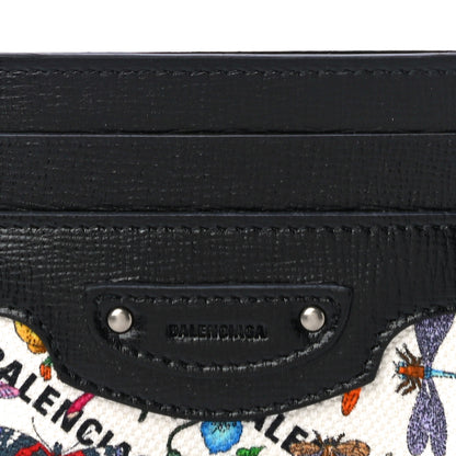 Balenciaga X GUCCI Canvas Azalea Calfskin Flora Logo Print Neo Classic Card Holder White Multicolor Black 7 of 9