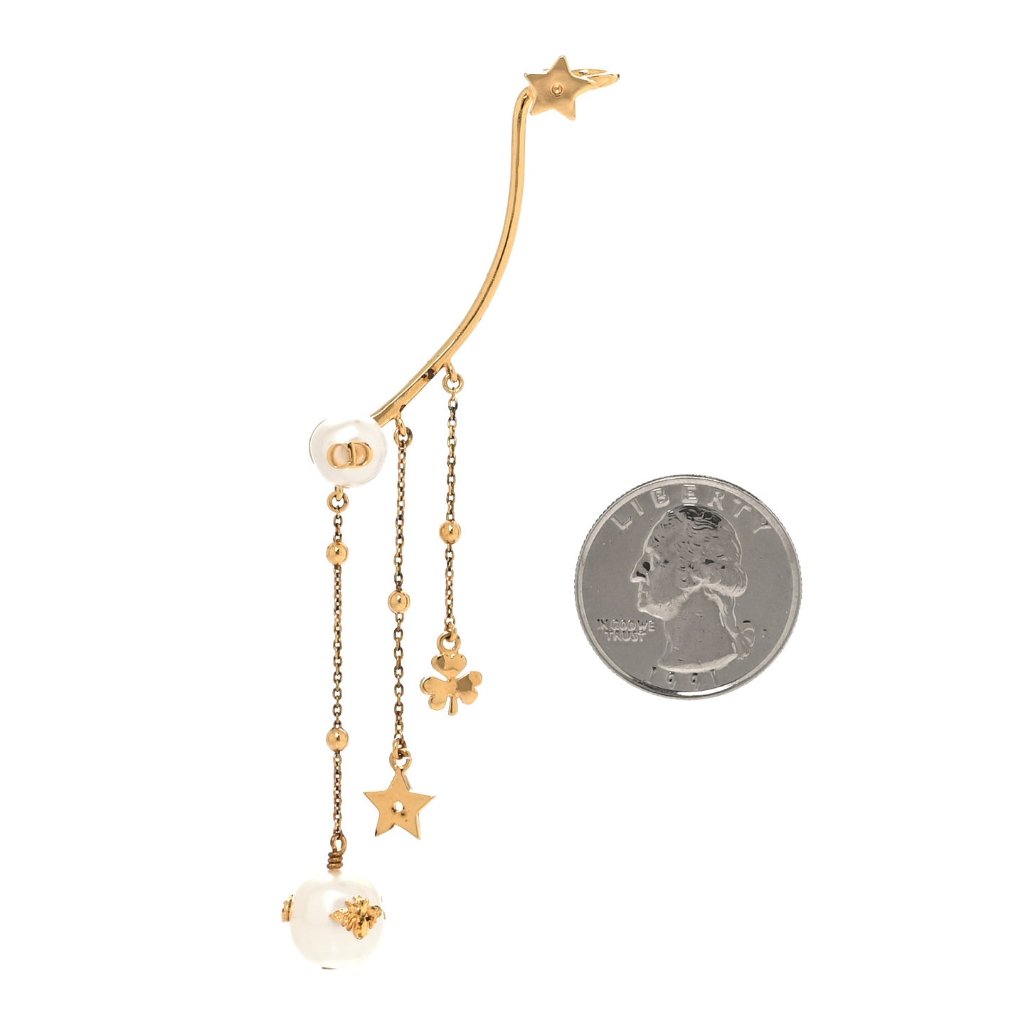 Pearl Perles De Desir Ear Cuff Gold White