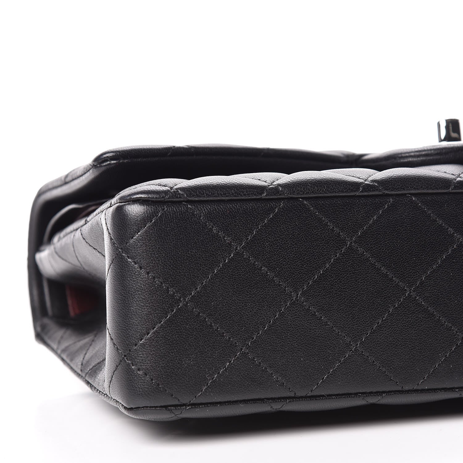 Chanel Lambskin Quilted Medium Double Flap Black 6 of 13