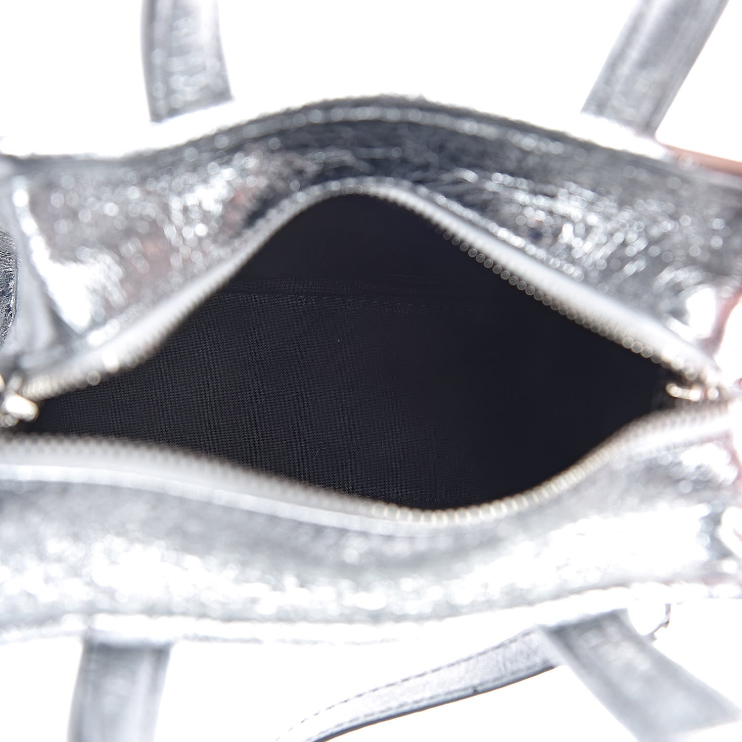 Balenciaga Metallic Calfskin XXS Bazar Shopper Tote Silver Hardware 5 of 9