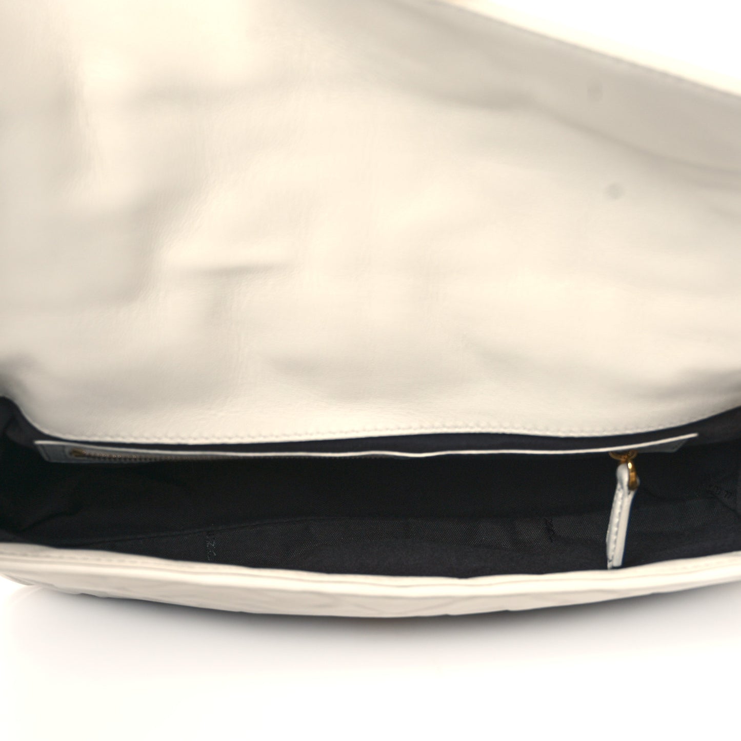 Nappa FF 1974 Embossed Baguette White