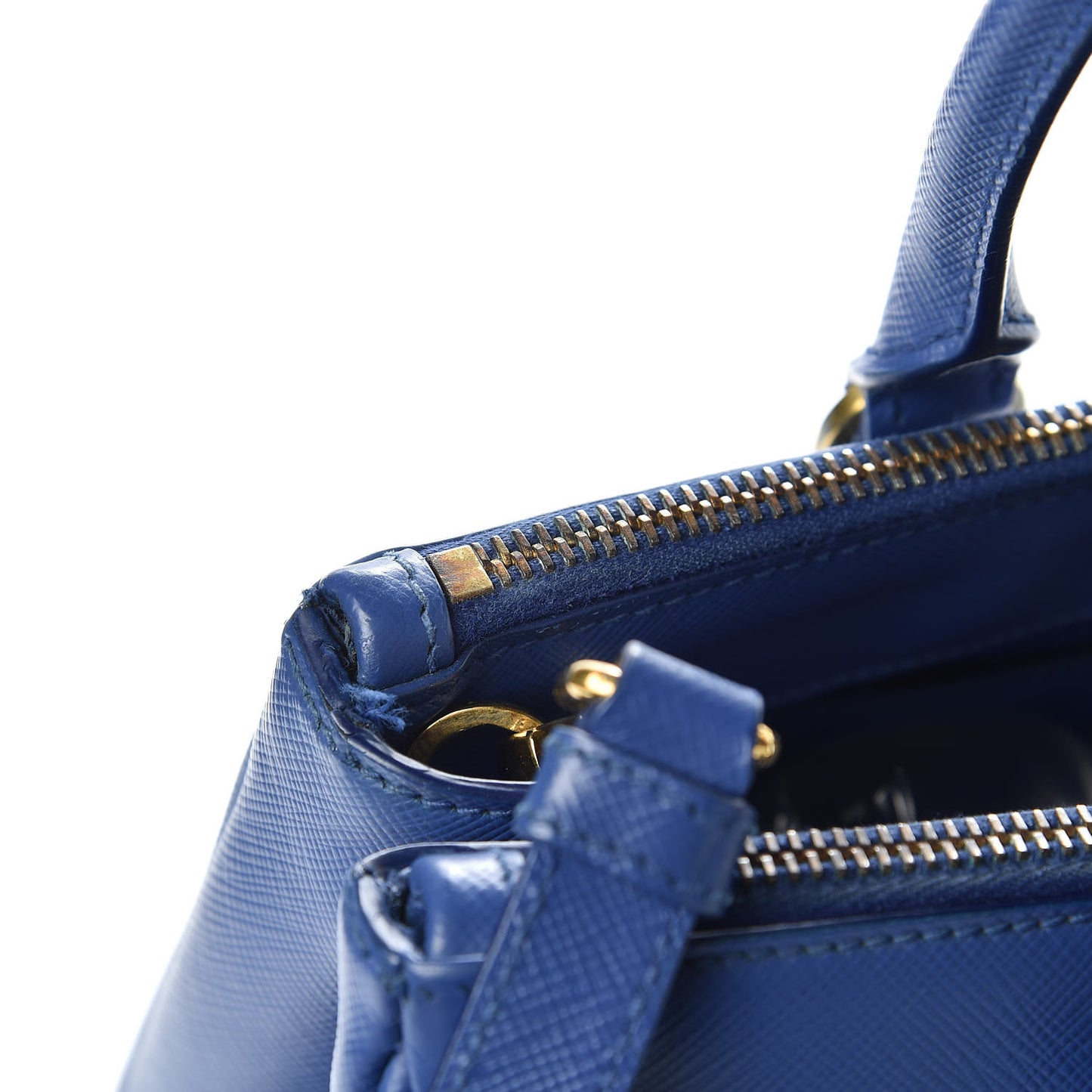 Saffiano Small Galleria Double Zip Tote Bluette