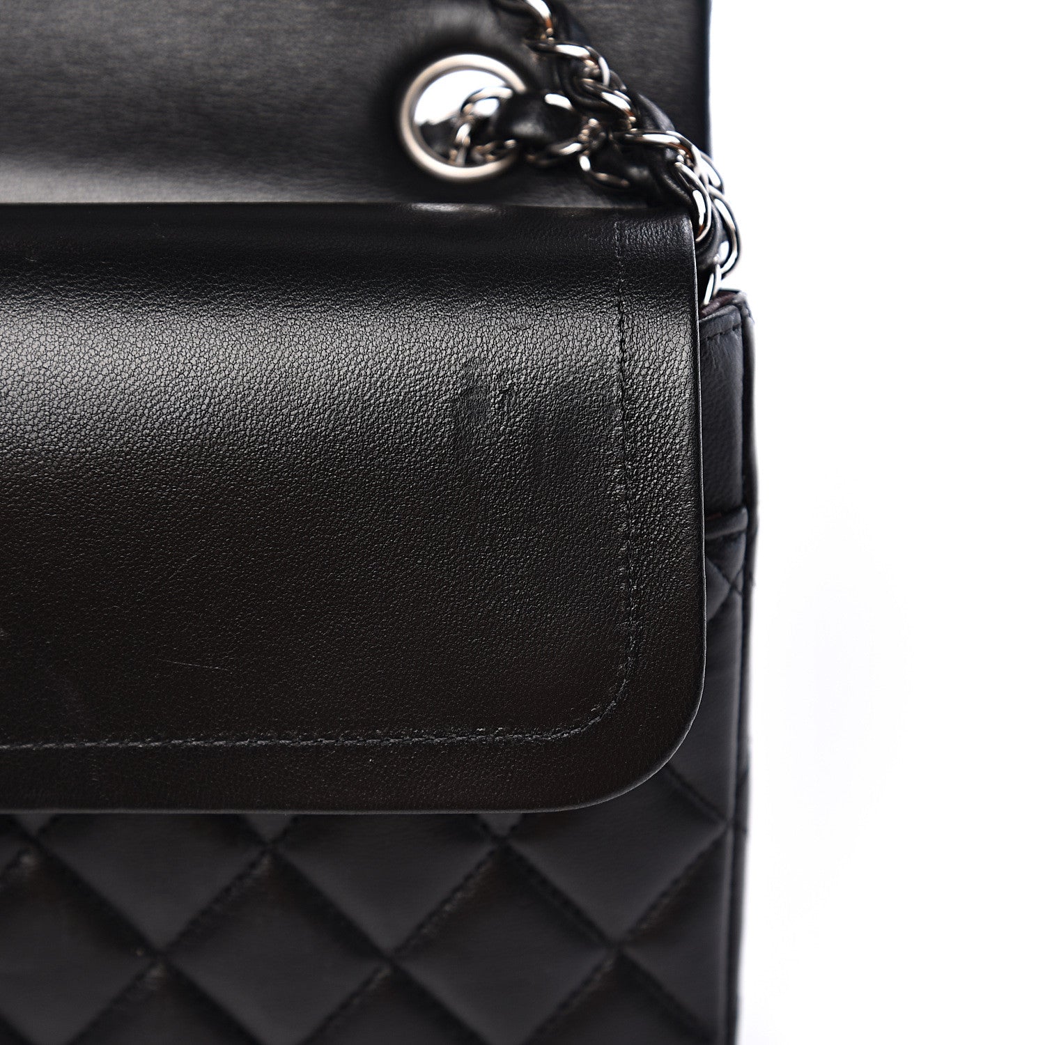 Chanel Lambskin Quilted Medium Double Flap Black 9 of 15