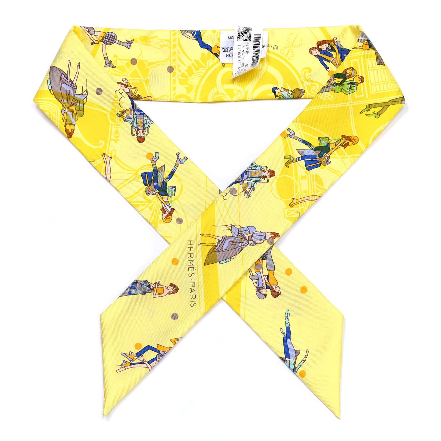 Silk Ex-Libris Les Parisie Twilly Jaune Soufre Gris